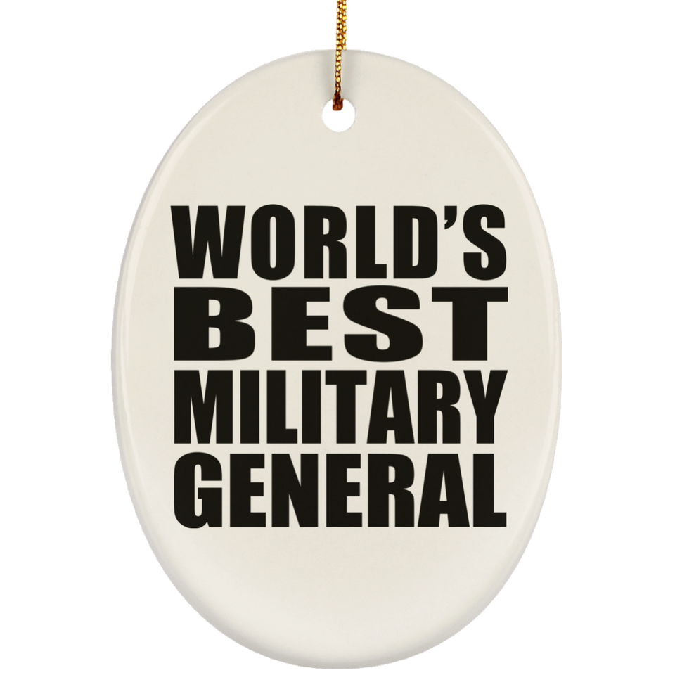 World's Best Military General - Oval Ornament
