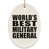 World's Best Military General - Oval Ornament