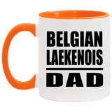 Belgian Laekenois Dad - 11oz Accent Mug Orange