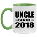 Uncle Since 2018 - 11oz Accent Mug Green