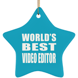 World's Best Video Editor - Star Ornament