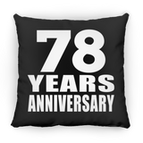 78th Anniversary 78 Years - Throw Pillow Black