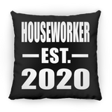 Houseworker Established EST. 2020 - Throw Pillow Black