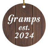Gramps Established EST. 2024 - Circle Ornament D