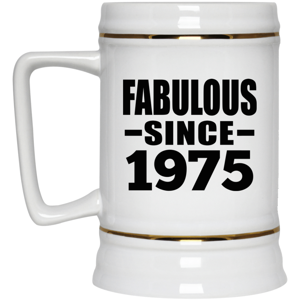 49th Birthday Fabulous Since 1975 - Beer Stein