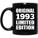 31st Birthday Original 1993 Limited Edition - 11oz Coffee Mug Black