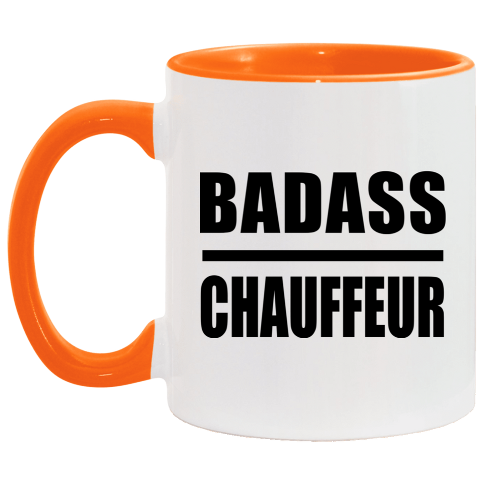 Badass Chauffeur - 11oz Accent Mug Orange