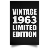 61st Birthday Vintage 1963 Limited Edition - Poster Portrait