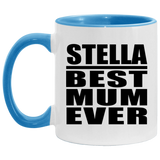 Stella Best Mum Ever - 11oz Accent Mug Blue