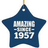 67th Birthday Amazing Since 1957 - Star Ornament