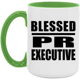 Blessed PR Executive - 15oz Accent Mug Green