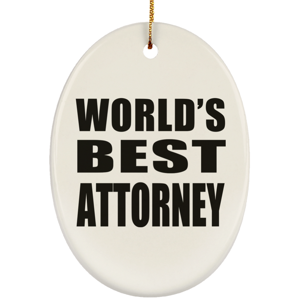 World's Best Attorney - Oval Ornament
