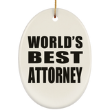 World's Best Attorney - Oval Ornament