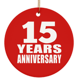15th Anniversary 15 Years Anniversary - Circle Ornament