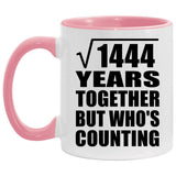38th Anniversary Square Root of 1444 Years Who's Counting - 11oz Accent Mug Pink