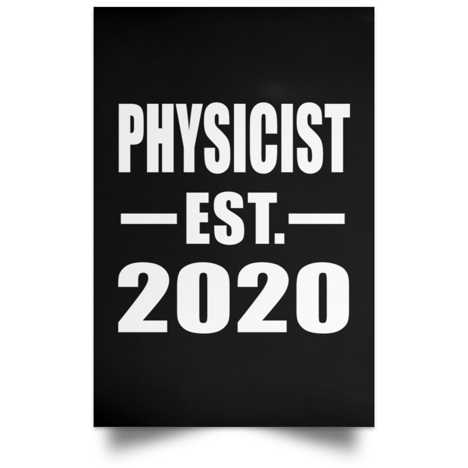 Physicist Established EST. 2020 - Poster Portrait
