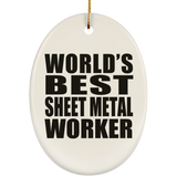 World's Best Sheet Metal Worker - Oval Ornament