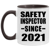 Safety Inspector Since 2021 - 11oz Accent Mug Black