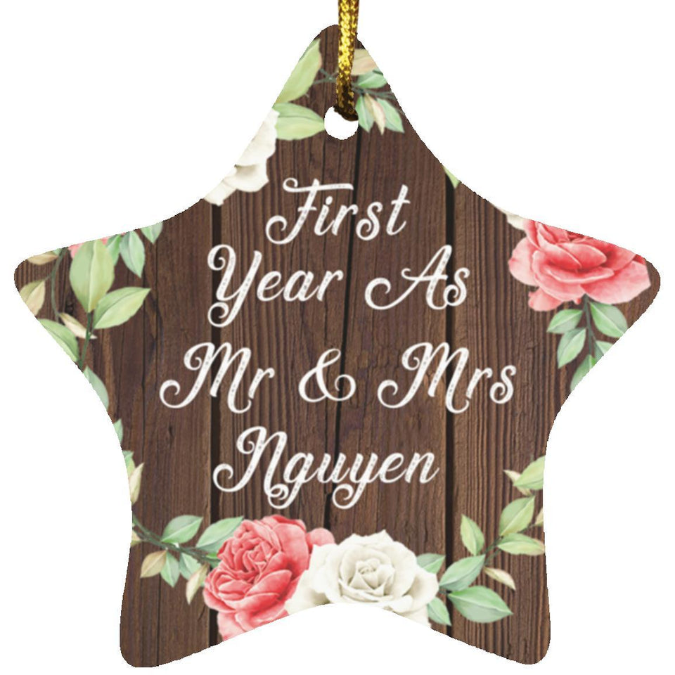 First Year As Mr & Mrs Nguyen - Star Ornament A