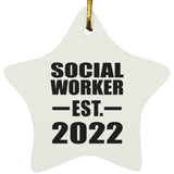Social Worker Established EST. 2022 - Star Ornament