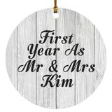 First Year As Mr & Mrs Kim - Circle Ornament F
