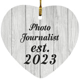 Photo Journalist Established Est. 2023 - Heart Ornament F