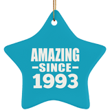 31st Birthday Amazing Since 1993 - Star Ornament