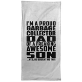 Proud Garbage Collector Dad Of Awesome Son - Hand Towel