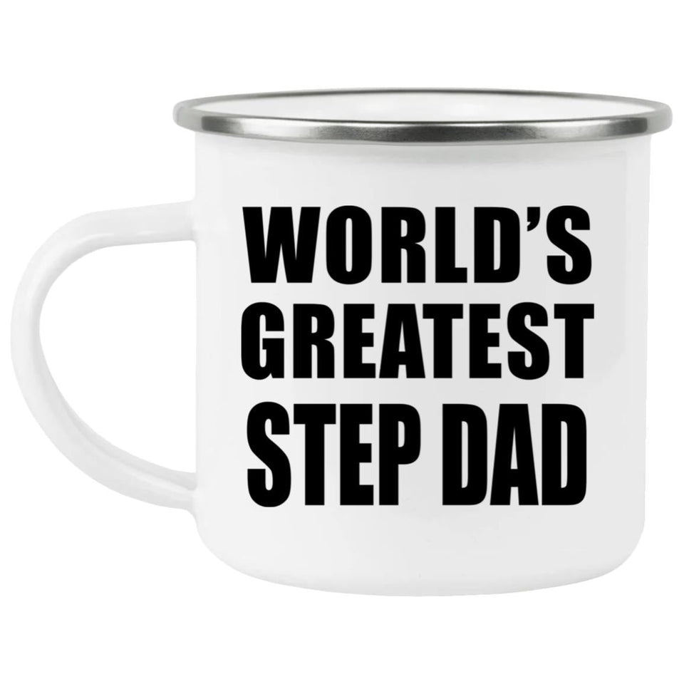 World's Greatest Step Dad - 12oz Camping Mug