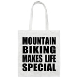 Mountain Biking Makes Life Special - Tote Bag White