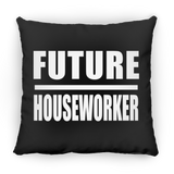 Future Houseworker - Throw Pillow Black