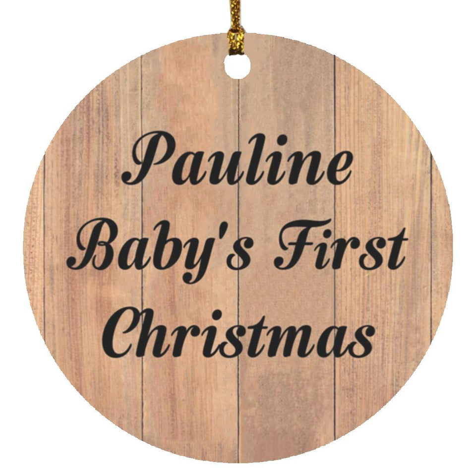 Pauline Baby's First Christmas - Circle Ornament C