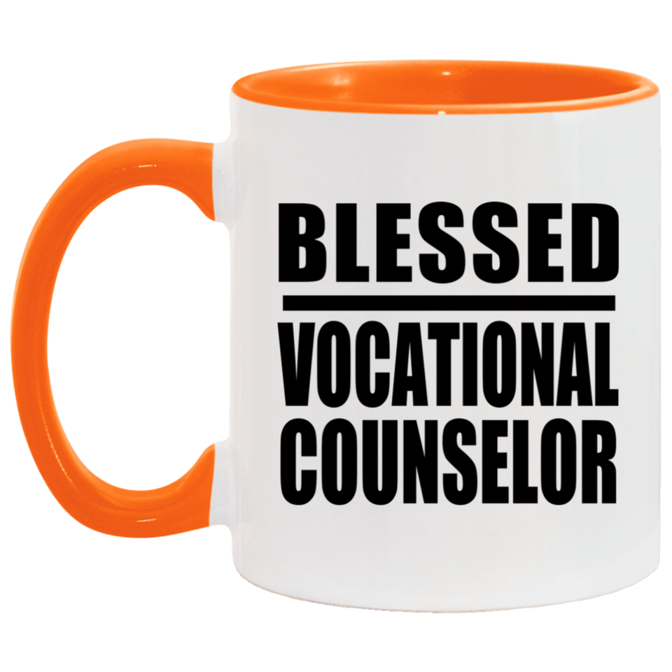 Blessed Vocational Counselor - 11oz Accent Mug Orange