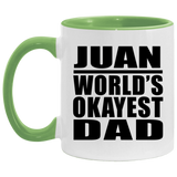 Juan World's Okayest Dad - 11oz Accent Mug Green