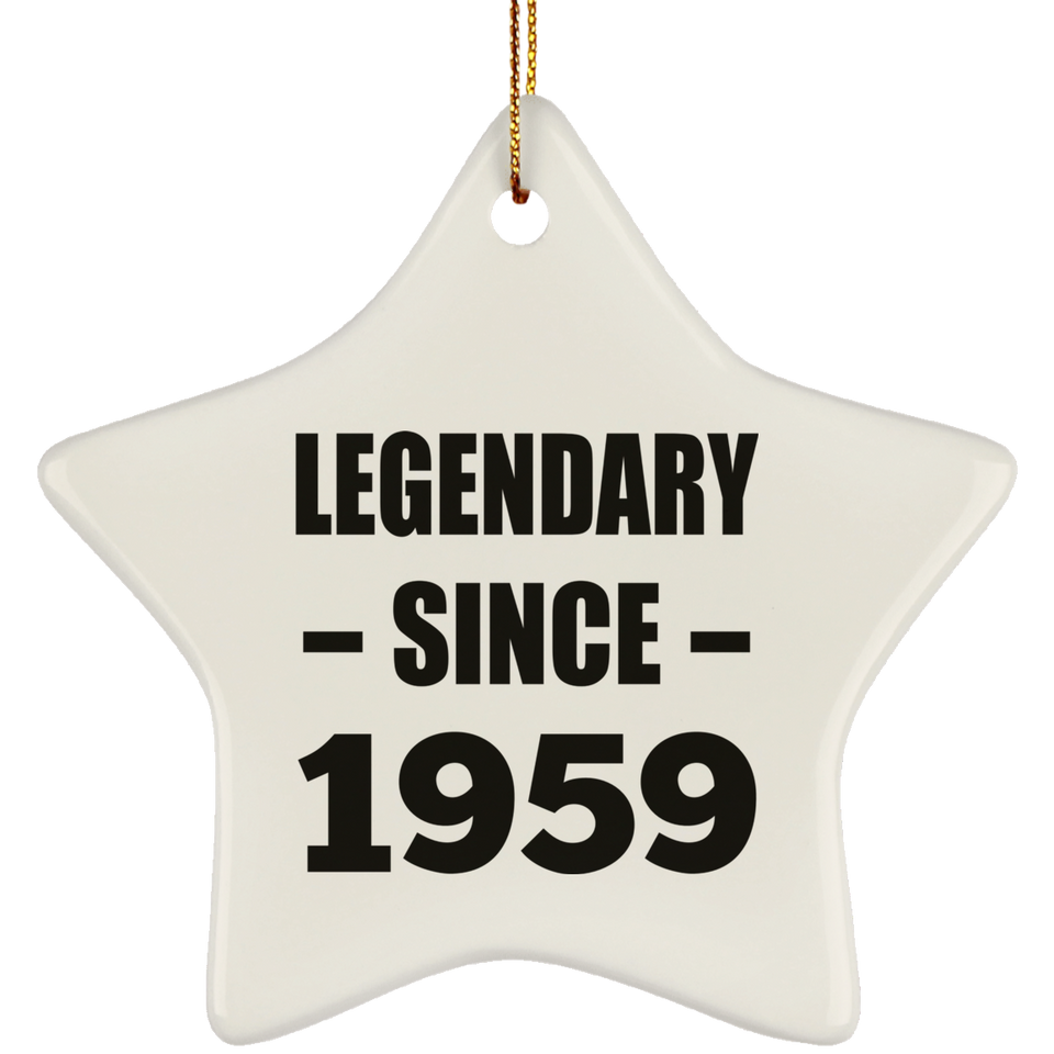 65th Birthday Legendary Since 1959 - Star Ornament