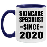 Skincare Specialist Since 2020 - 11oz Accent Mug Purple