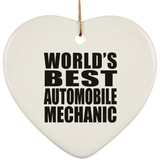 World's Best Automobile Mechanic - Heart Ornament