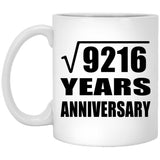 96th Anniversary Square Root of 9216 Years Anniversary - 11oz Coffee Mug