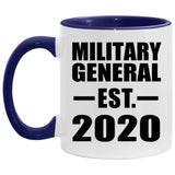 Military General Established EST. 2020 - 11oz Accent Mug Purple