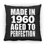 64th Birthday Made In 1960 Aged to Perfection - Throw Pillow Black