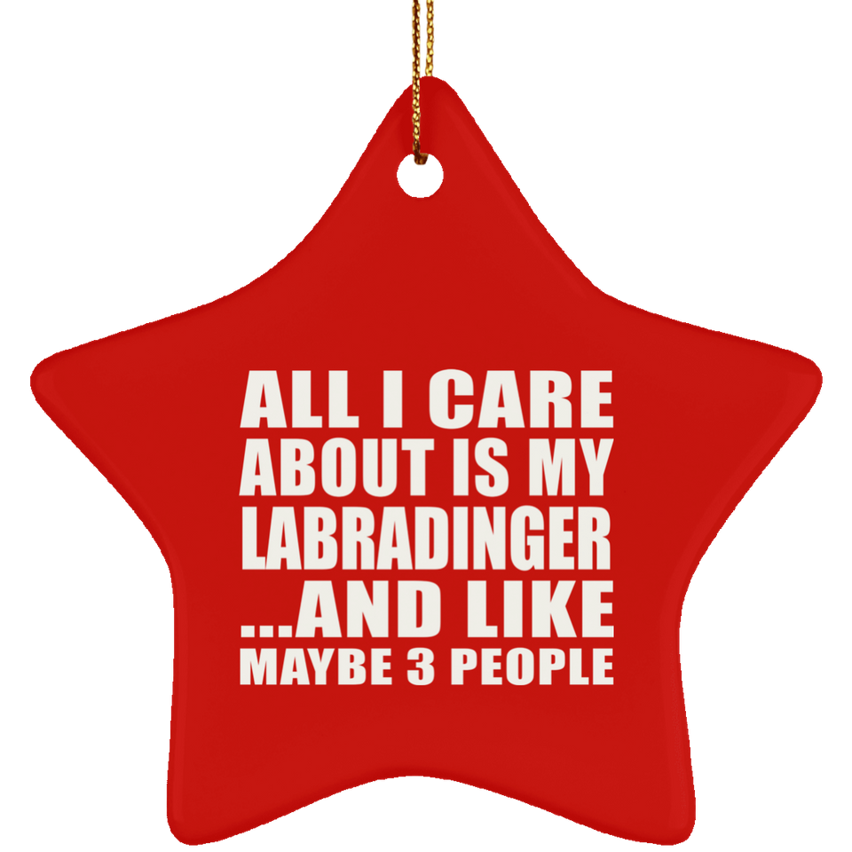 All I Care About Is My Labradinger - Star Ornament