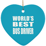 World's Best Bus Driver - Heart Ornament