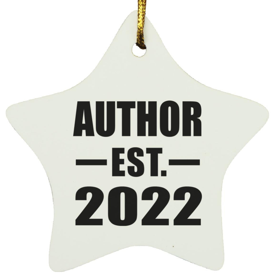 Author Established EST. 2022 - Star Ornament