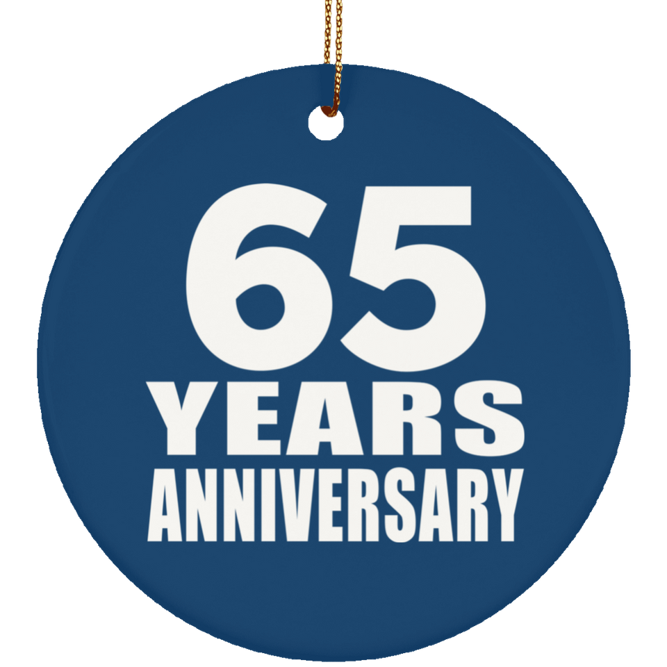 65th Anniversary 65 Years Anniversary - Circle Ornament