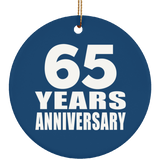 65th Anniversary 65 Years Anniversary - Circle Ornament