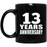 13th Anniversary 13 Years - 11 Oz Coffee Mug Black