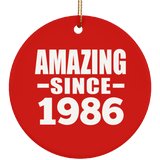 38th Birthday Amazing Since 1986 - Circle Ornament