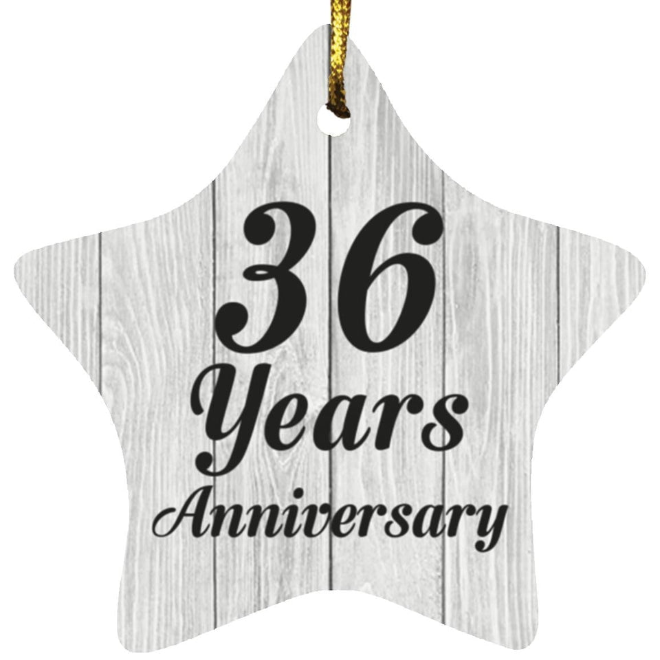 36th Anniversary 36 Years Anniversary - Star Ornament F