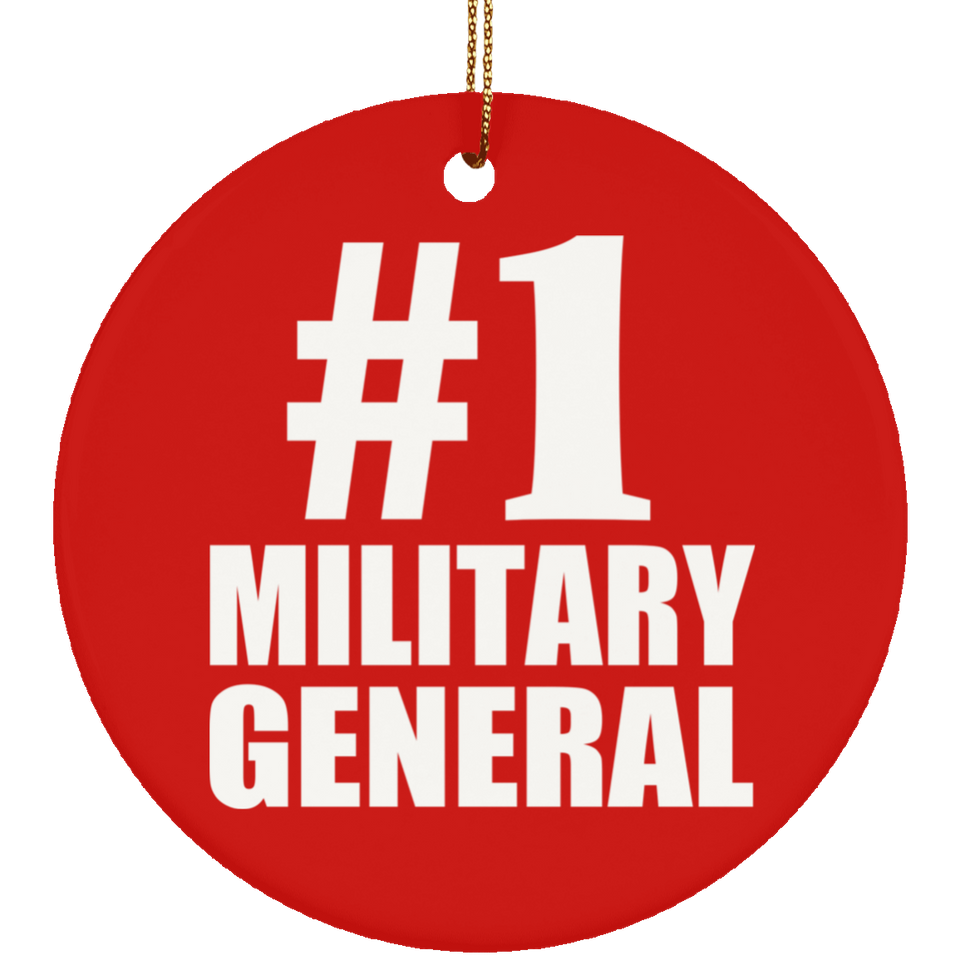 Number One #1 Military General - Circle Ornament