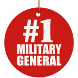 Number One #1 Military General - Circle Ornament